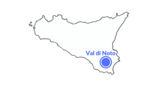 Val di Noto, Sicily map