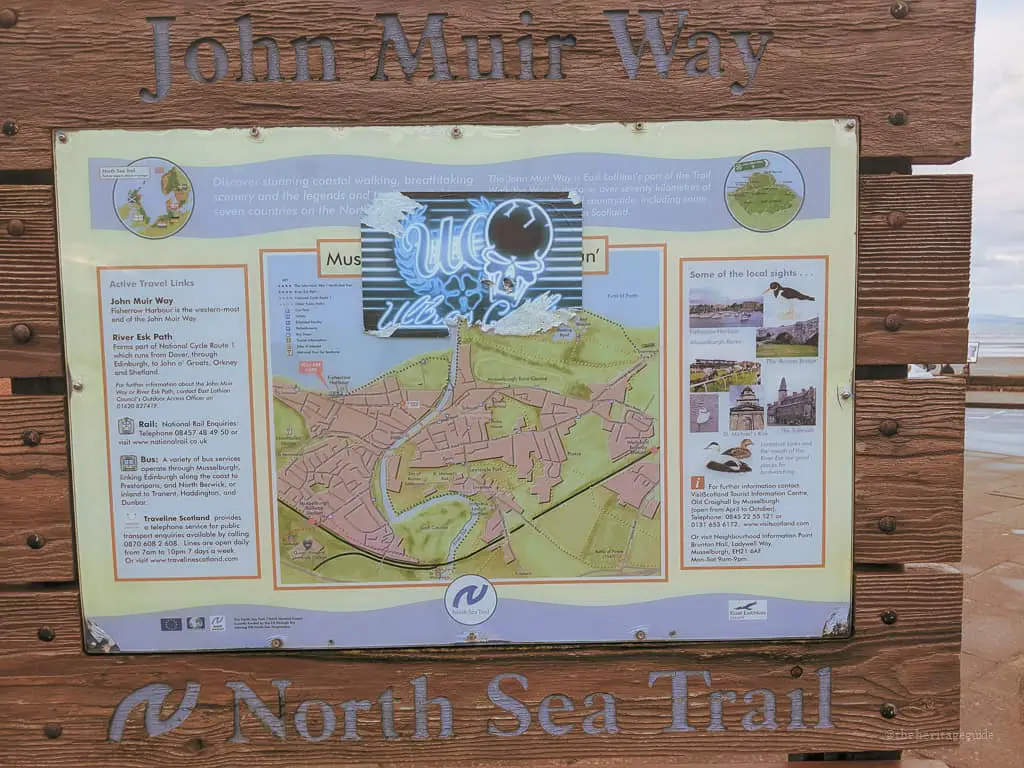 Musselburgh John Muir Way Sign