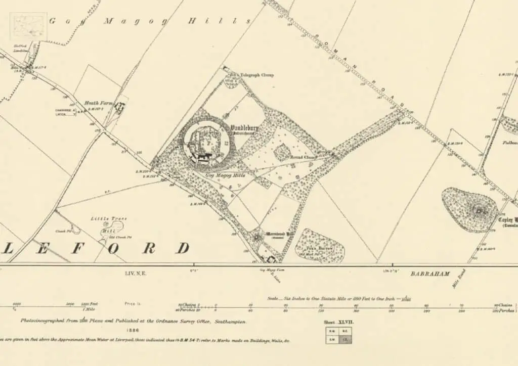 Wandlebury Country Park Map 1885. 